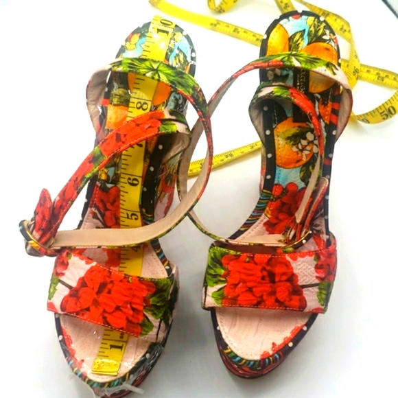 Dolce & Gabbana size 40 1/2 color multi 100% Authentic 10 inches long - Picture 12 of 15